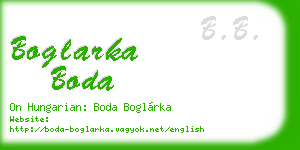 boglarka boda business card