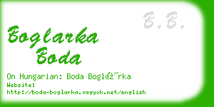 boglarka boda business card